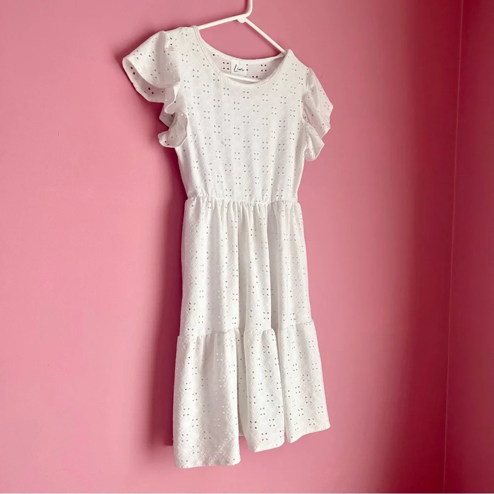 White Eyelet Lace Sun Dress - Picture 2 of 9